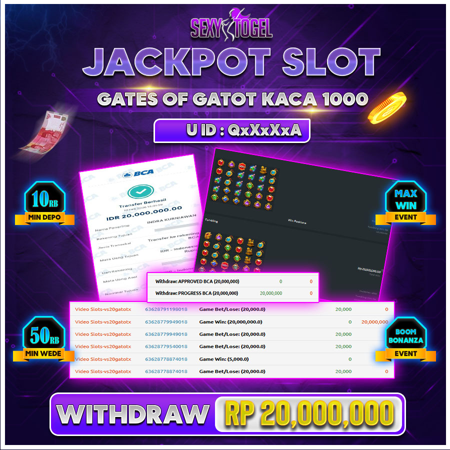 SEXYTOGEL JACKPOT SLOT GATES OF GATOT KACA 1000 Rp.20.000.000.,-LUNAS